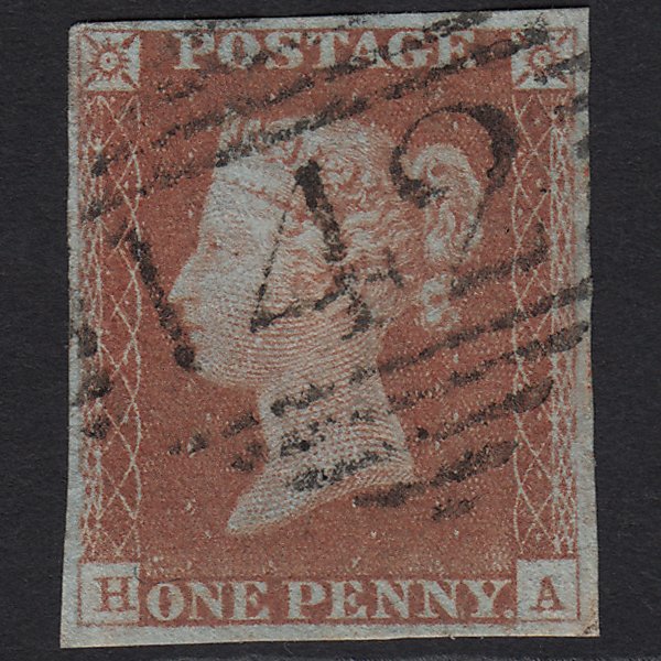 GB QV 1841 1d Red-brown (Plate 60) SG8-B1(1) HA FU Clonmel 142 4M Imperf