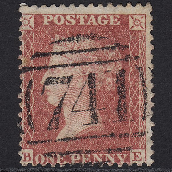 GB QV 1857 1d Rose-red (Plate 59) SG40-C10(1) BE GU Staines 741