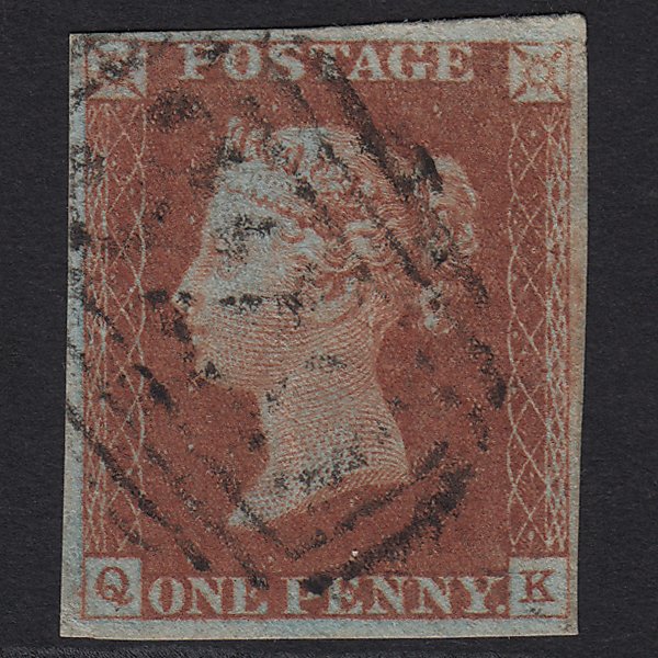 GB QV 1841 1d Red-brown (Plate 57) SG8-B1(1) QK FU