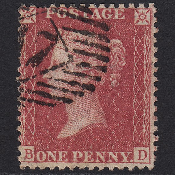 GB QV 1857 1d Rose-red (Plate 56) SG40-C10(1) BD GU London IS 17