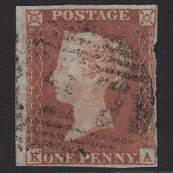 GB QV 1841 1d Red-brown (Plate 96) SG8-B1(1) KA FU 4M Imperf Arundel 27