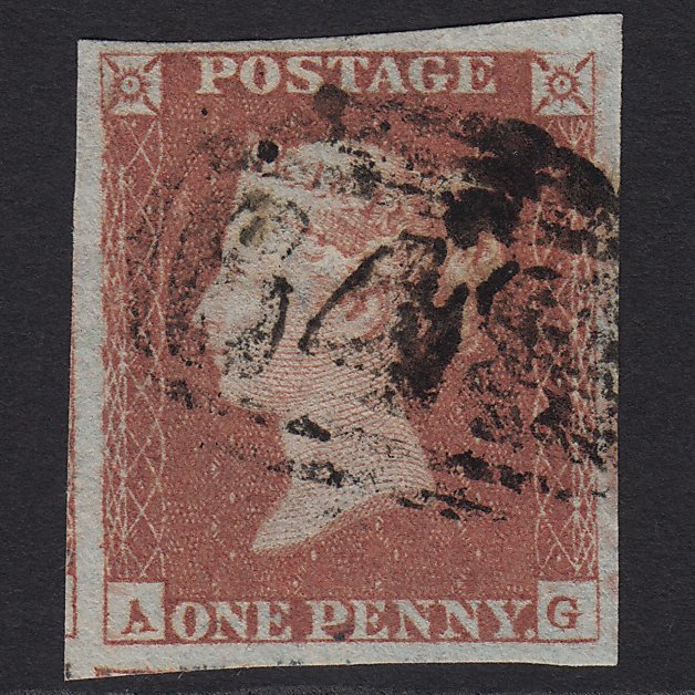 GB QV 1841 1d Red-brown SG8-B1(1) AG FU 4M Imperf Rochdale 648