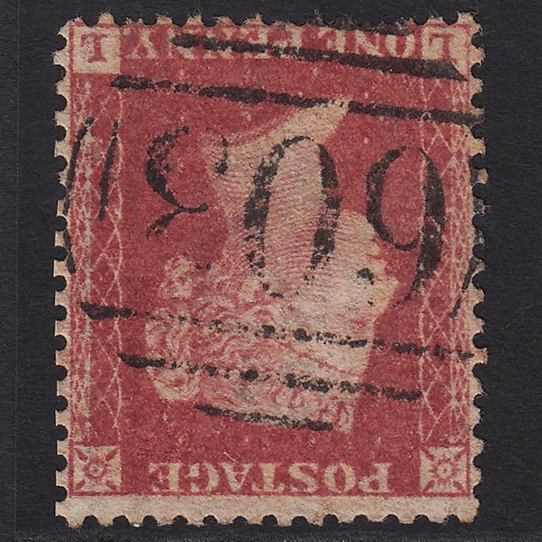 GB QV 1857 1d Rose-red (Plate 44) SG40-C10(1) Wmk Inv LL GU Oxford 603