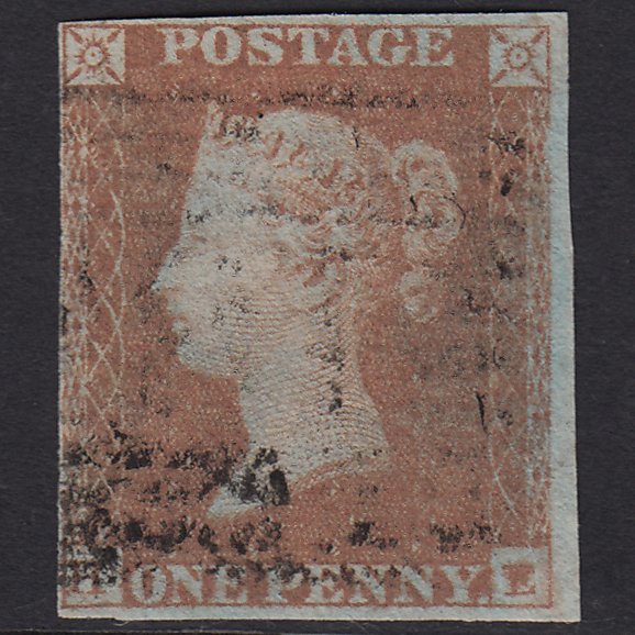 GB QV 1841 1d Red-brown (Plate 99) SG8-B1(1) HE FU nr 4 Margins Light Cancel