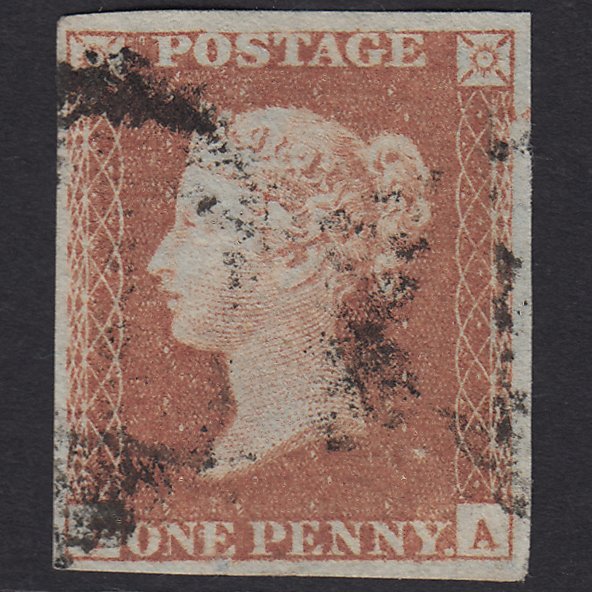 GB QV 1841 1d Red-brown (Plate 87) SG8-B1(1) PA VFU 4M Imperf Light Cancel