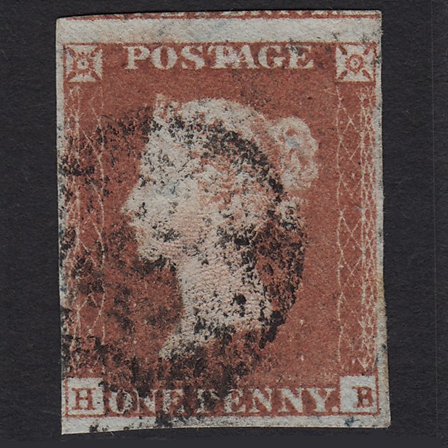 GB QV 1841 1d Red-brown (Plate 92) SG8-B1(1) HB GU 4 Margins