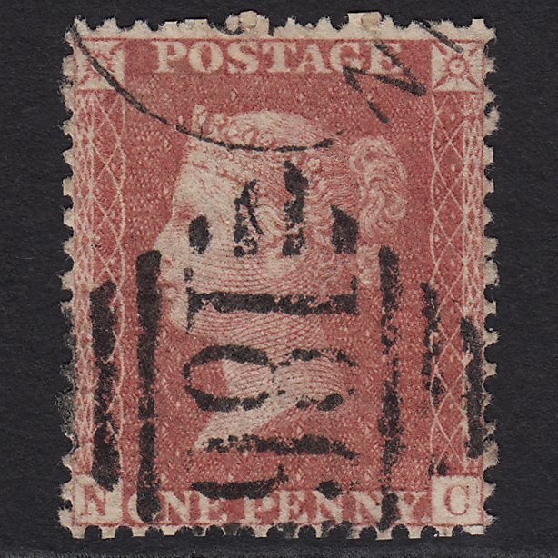 GB QV 1857 1d Rose-red (Plate 47) SG40-C10(1) NC FU Dublin 186