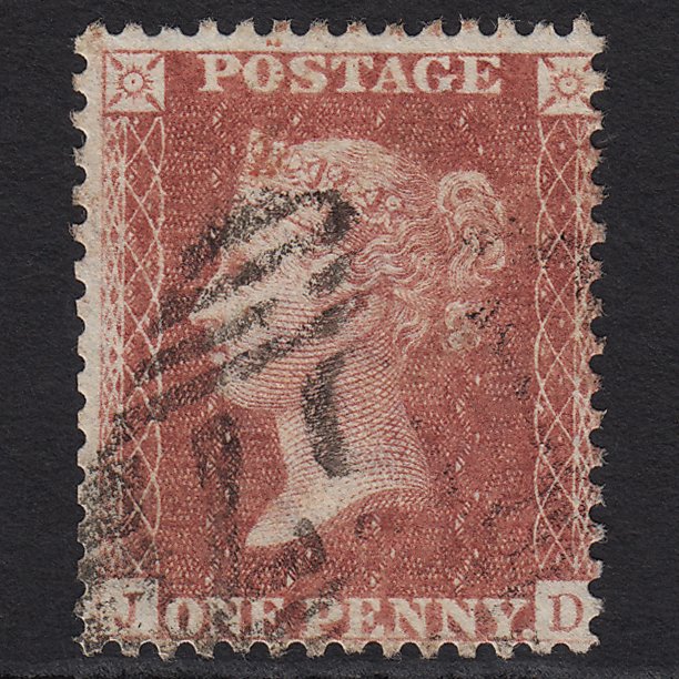 GB QV 1857 1d Rose-red (Plate 47) SG40-C10(1) JD GU Ireland