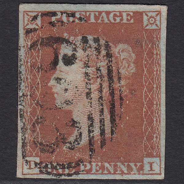 GB QV 1841 1d Red-brown (Plate 129) SG8-B2(1) DI GU Oxford 603