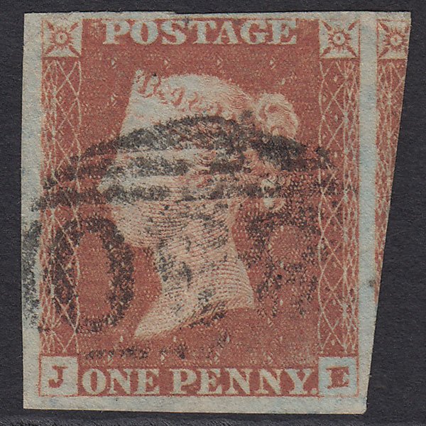 GB QV 1841 1d Red-brown (Plate 85) SG8-B1(1) JE GU 4 Margins