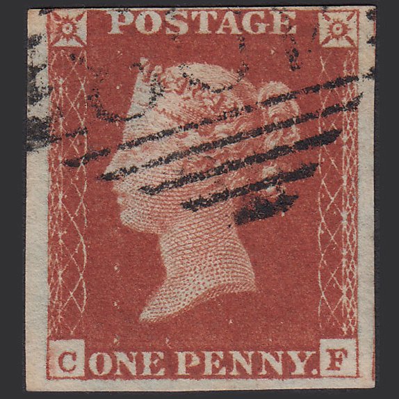 GB QV 1841 1d Deep Red-brown (Plate 53) SG10-B1(4) CF FU nr 4M Skibbereen 408
