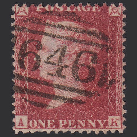 GB QV 1857 1d (Plate 56) SG41-C10(4) AK FU Missing Imprimatur Ripon 646