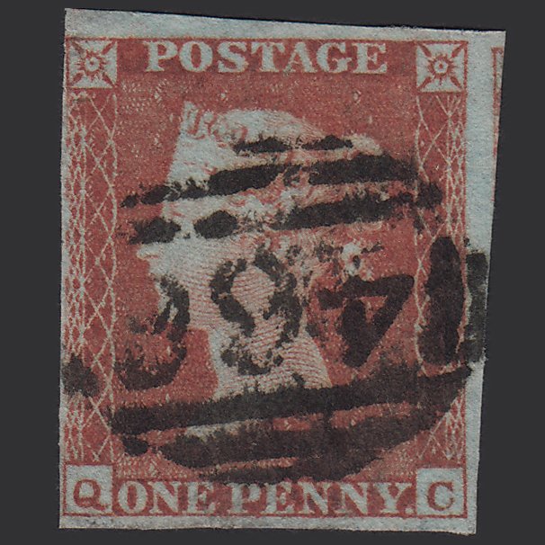 GB QV 1841 1d Red-brown (Plate 168) SG8-B2(1) QC GU 4 Margins Liverpool 466