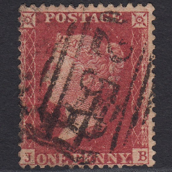 GB QV 1857 1d Deep Rose-red (Plate 49) SG41-C10(4) JB GU Devonport 250