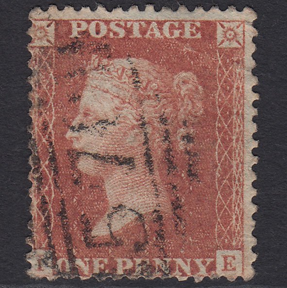GB QV 1856 1d Red-brown (Plate 42) SG29-C8(1) IE GU