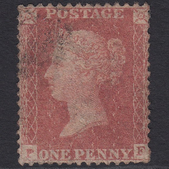 GB QV 1861 1d Pale Rose-red Plate R15 SGC13(2) PF GU Light Cancel