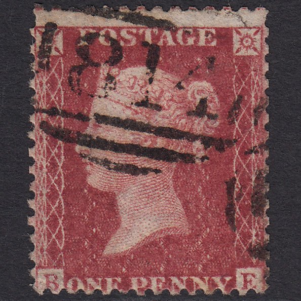 GB QV 1857 1d Deep Rose-red (Plate 36) SG41-C10(4) BE GU Truro 814