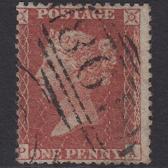 GB QV 1856 1d Red-brown (Plate 24) SG29-C8(1) PA GU Manchester 498