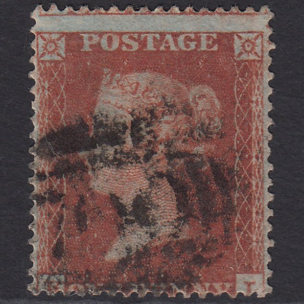 GB QV 1854 1d (Plate 191) SG17-C1(1) KL GU Sheffield 700 Ornament Misperf