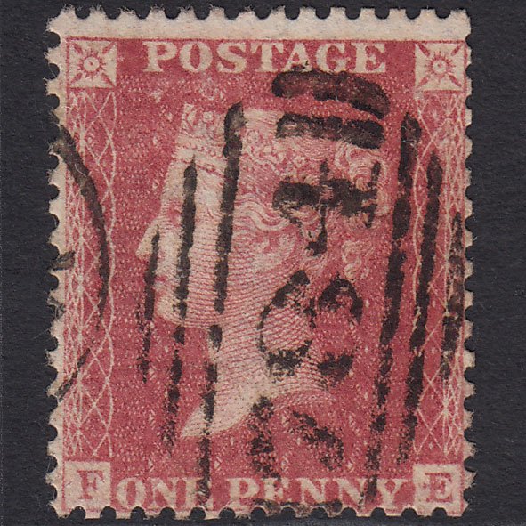 GB QV 1857 1d Rose-red (Plate 43) SG40-C10(1) Constant Variety FE GU Tenby 784