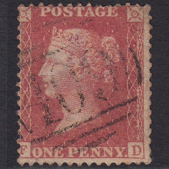 GB QV 1857 1d Rose-red (Plate 48) SG40-C10(1) FD GU Jersey 409