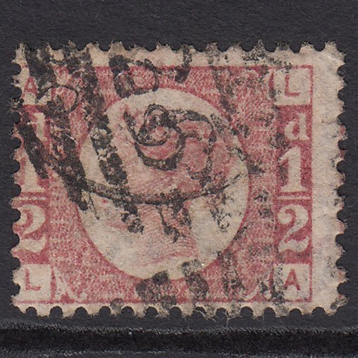 GB QV 1870 1/2d Rose (Plate 14) SG49-G4 LA GU