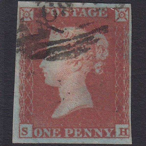 GB QV 1841 1d Red-brown (Plate 169) SG8-B2(1) SH FU 4M London IS Cancel