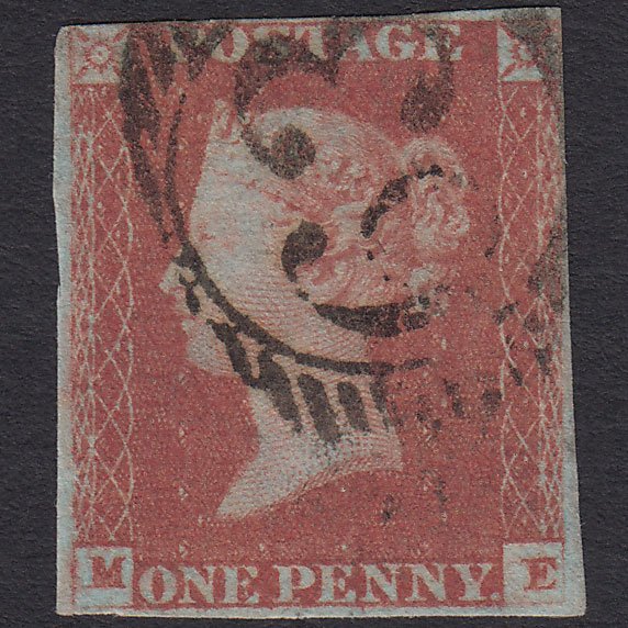 GB QV 1841 1d Red-brown (Plate 82) SG8-B1(1) ME FU nr 4M London D&S 63