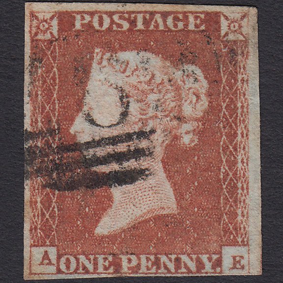 GB QV 1841 1d Red-brown (Plate 58) SG8-B1(1) AE GU Missing Imprimatur 4M