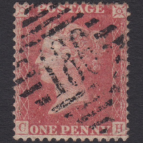 GB QV 1857 1d Rose-red (Plate 52) SG40-C10(1) CH GU Dublin 186