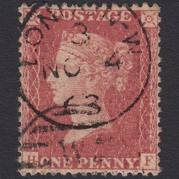 GB QV 1857 1d (Plate 68) SG40-C10(1) HF VFU London CDS Cancel Perfect Centring