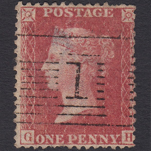 GB QV 1857 1d Rose-red (Plate 48) SG40-C10(1) GH GU Aberdeen 1