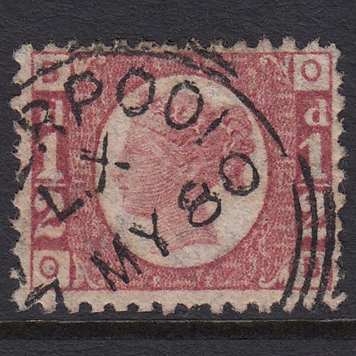 GB QV 1870 1/2d (Plate 13) SG48-G4 OB VFU Liverpool Squared Circle Cancel
