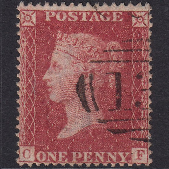 GB QV 1857 1d Rose-red (Plate 52) SG36-C11 CF FU
