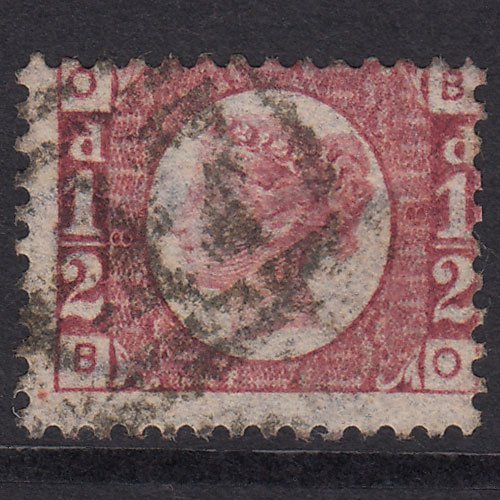 GB QV 1870 1/2d Rose-red (Plate 8) SG48-G4 BO GU