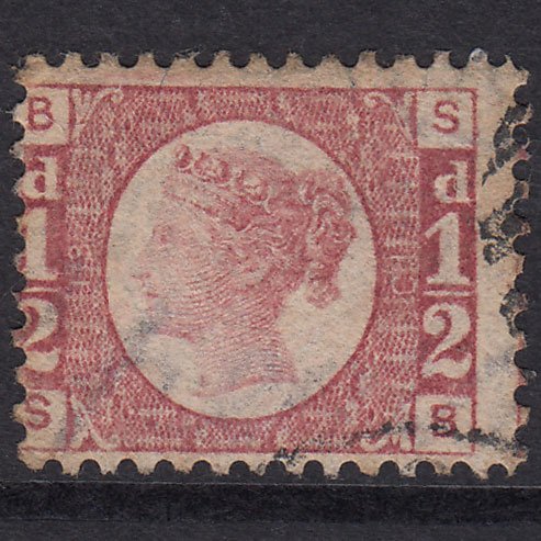 GB QV 1870 1/2d Rose (Plate 13) SG49-G4 SB GU Light Cancel