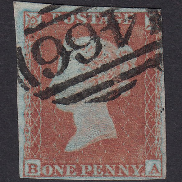GB QV 1841 1d Red-brown (Plate 137) SG8-B2(1) BA FU nr 4M Liverpool 466