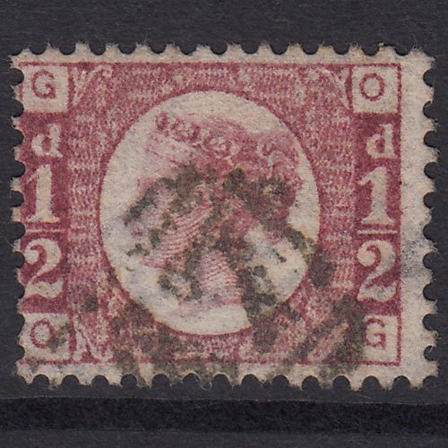 GB QV 1870 1/2d Rose-red (Plate 1) SG48-G4 OG FU