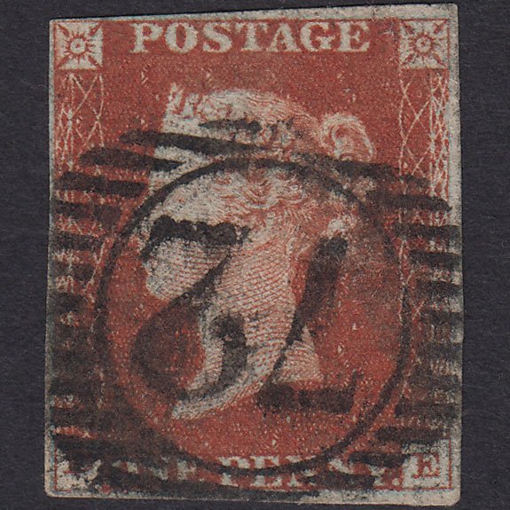 GB QV 1841 1d (Plate 50) SG10-B1(4) Constant Variety DE GU 4M London D&S 72