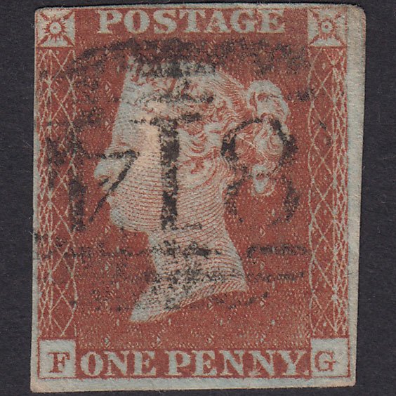 GB QV 1841 1d (Plate 35) SG8-B1(1) Ivory Head FG PU nr 4M Truro 814 Tear