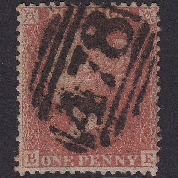 GB QV 1856 1d Brown-Rose Plate 34 SG32-C8(4) BE GU Lowestoft 478