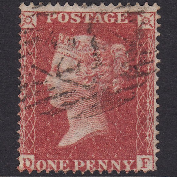 GB QV 1857 1d Rose-Red Plate 44 SG36-C11 DF VFU London Is 21