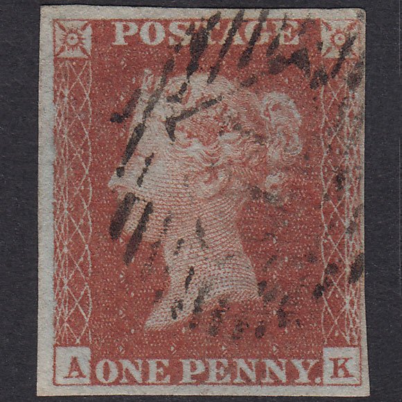 GB QV 1841 1d Plate  61 SG8-B1(1) AK FU Missing Imprimatur 4M London