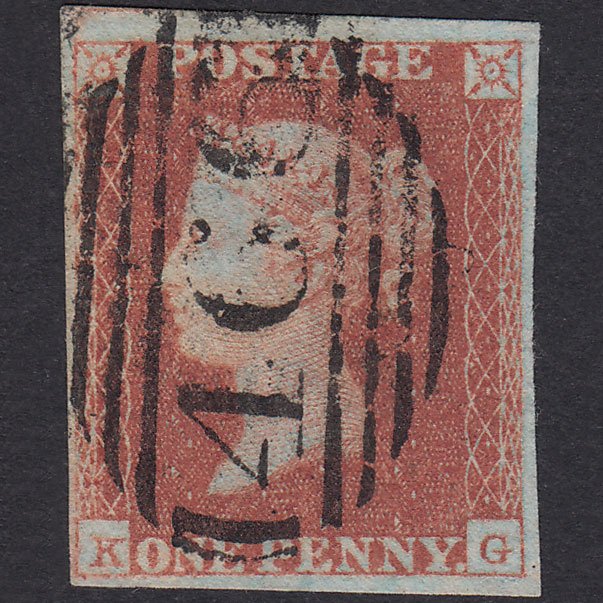 GB QV 1841 1d Pl 122 SG8-B1(1) KG FU Missing Imprimatur 4M Liverpool 466