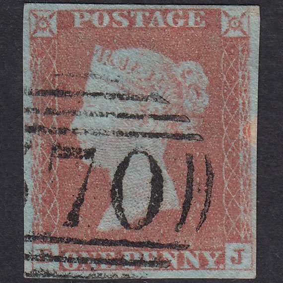 GB QV 1841 1d Very Blued Plate 71 SG8A-B1(2) DJ FU 4M Northampton 570