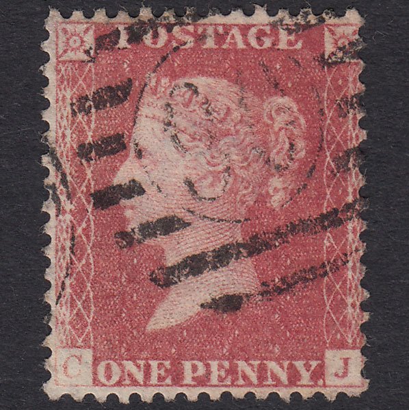 GB QV 1857 1d Rose-Red Plate 67 SG40-C10(1) CJ FU London D&S 90