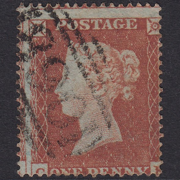 GB QV 1854 1d Red-Brown Plate 172 SG17-C1(1) CF GU Windsor 890 Misperf