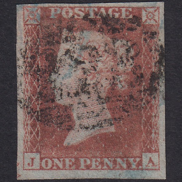 GB QV 1841 1d Red-Brown Plate 162 SG8-B2(1) JA GU 4 Good Margins Ornament
