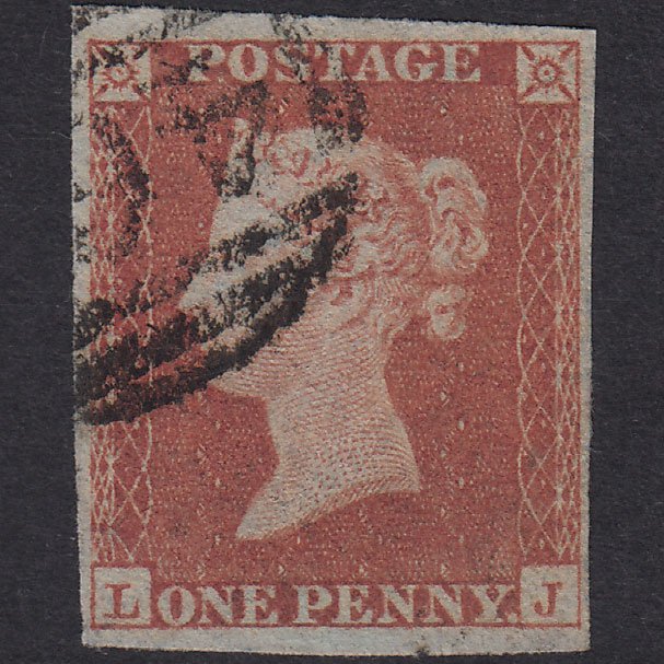 GB QV 1841 1d Red-Brown Plate 157 SG8-B2(1) LJ FU 4 Margins