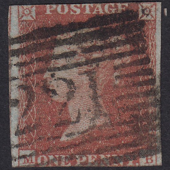GB QV 1841 1d Red-Brown Plate 109 SG8-B1(1) MB GU Leith 221